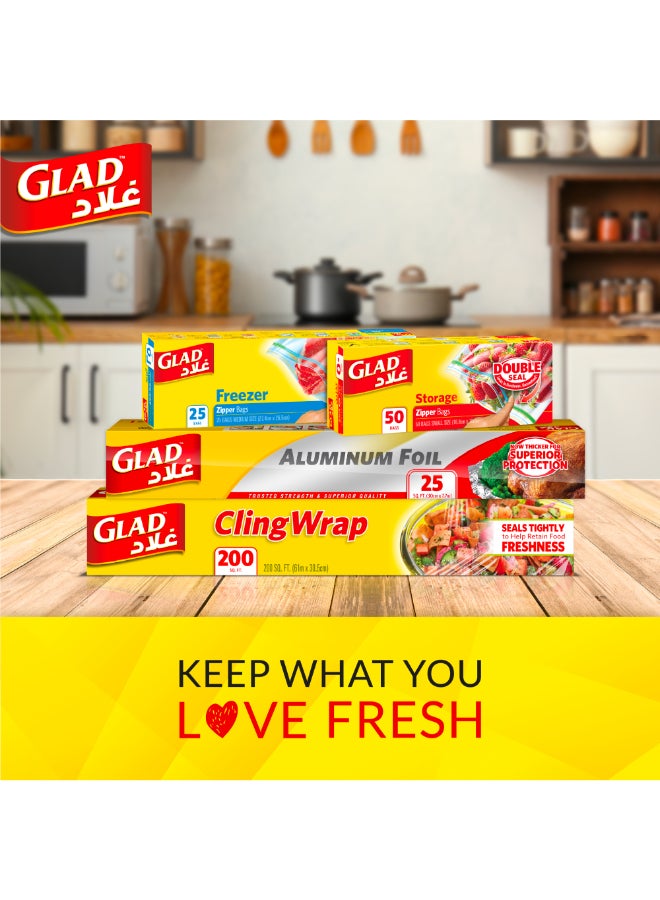 Glad Sandwich Fold Top Bags 180 Count - Glad