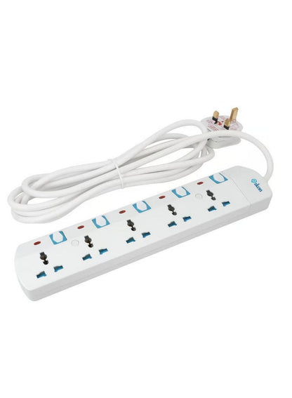 Ikon 5 Way Power Extension Socket 3 Mtr