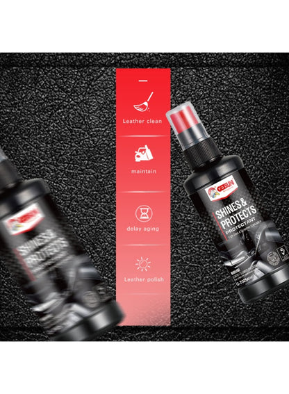 buildup key, clean shiny, damp cloth, deep luster, dust dirt, getsun, gloss sunscreen, gloss sunscreen formulation, less shine, protects protectant, shines protects, shines protects protectant, silicone, sunscreen formulation, vinyl rubber
