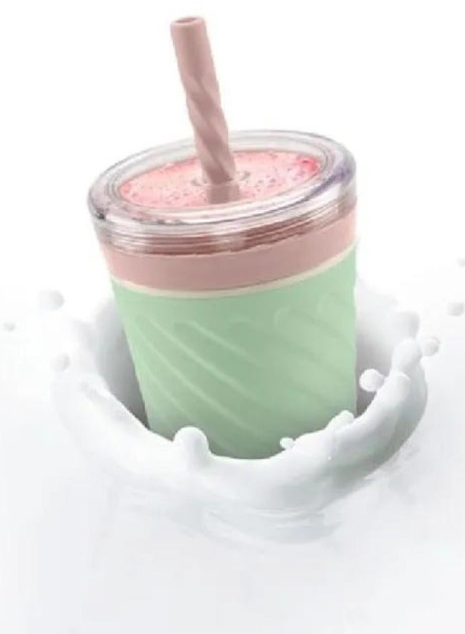 Joie Swirl Milkshake Tumbler & Straw Light Green