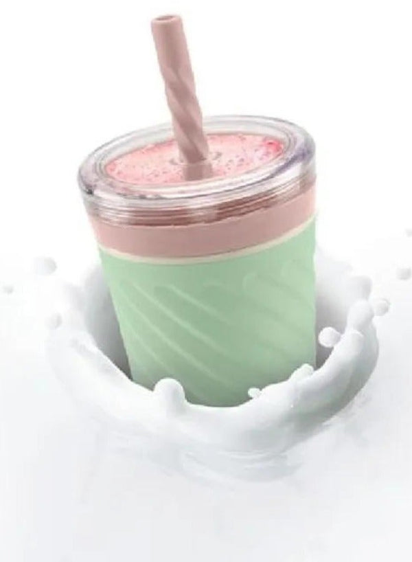 Joie Swirl Milkshake Tumbler & Straw Light Green