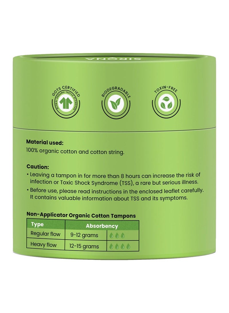 Sirona Organic Cotton Tampons 18 Pieces Pack