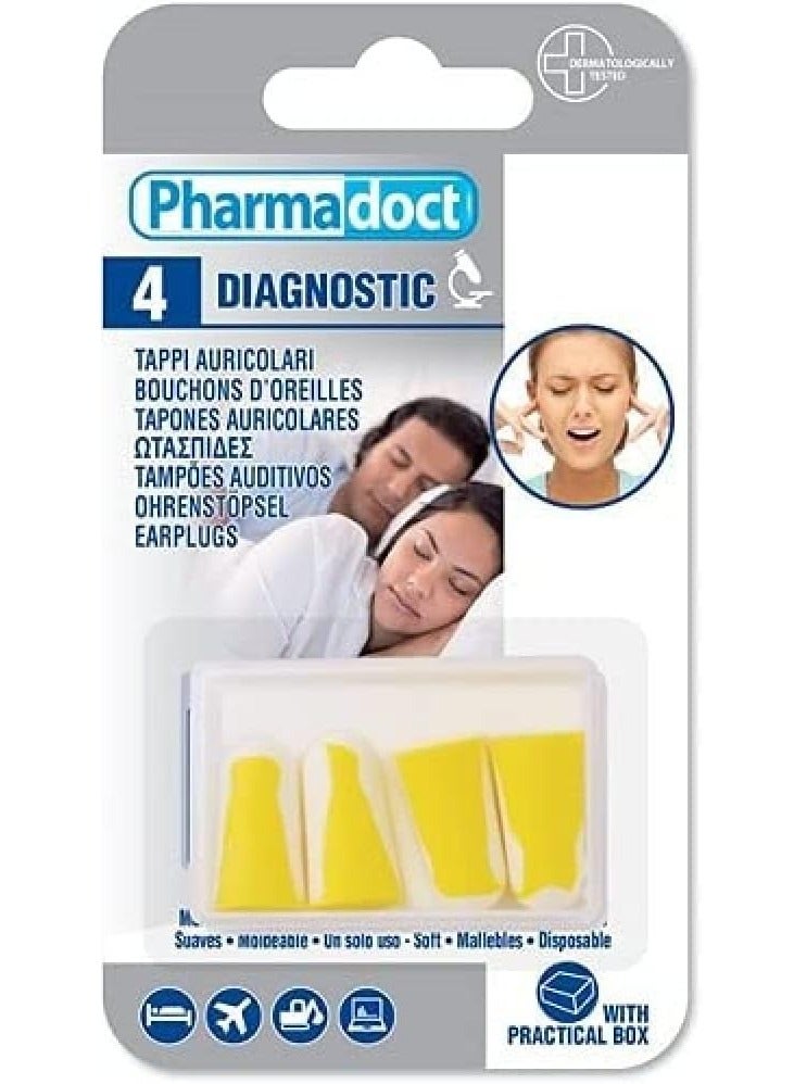 Soft Antinoise Earplugs Set - 4 Pieces for Comfort