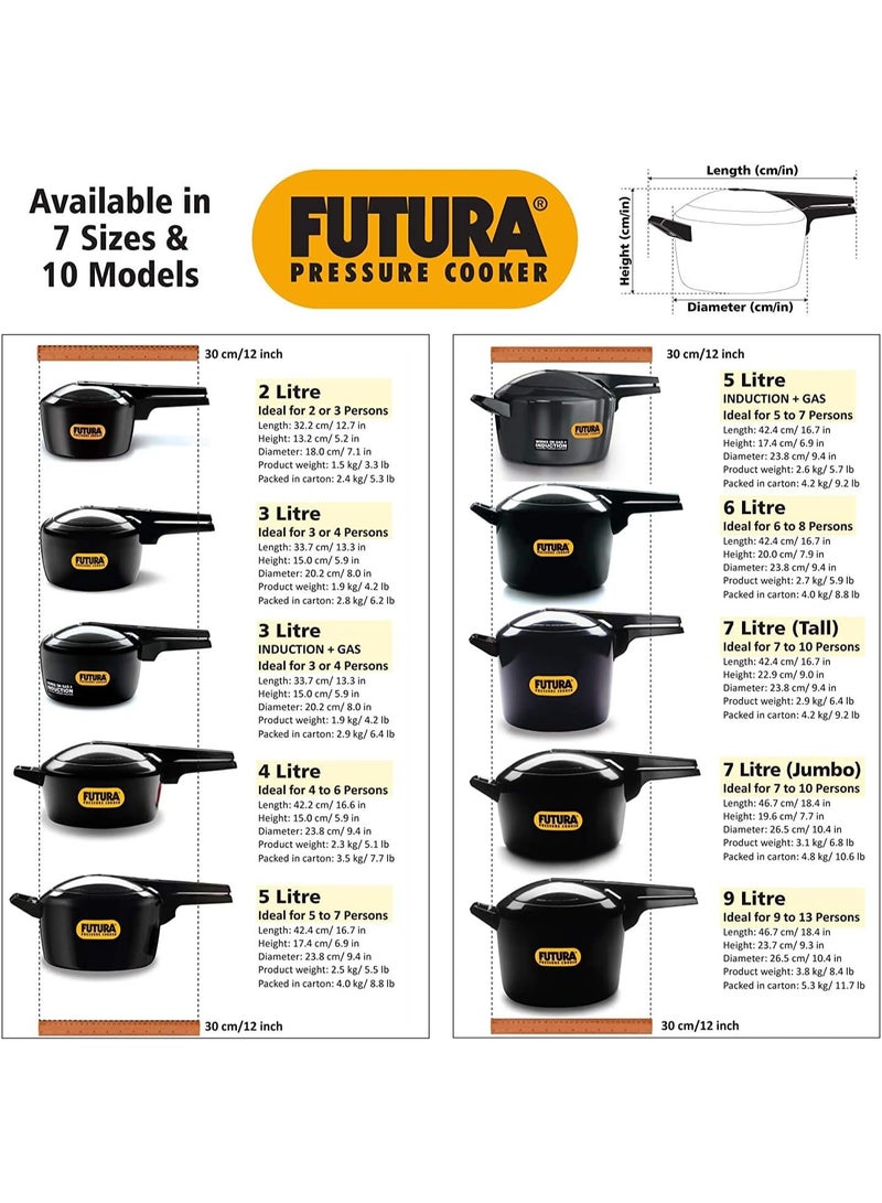 FUTURA Hard Anodised Pressure Cooker 3L