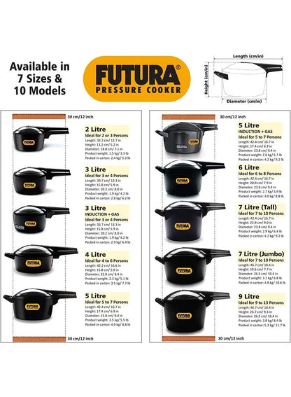 FUTURA Hard Anodised Pressure Cooker 3L