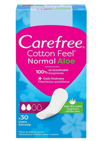 Carefree Cotton Feel Normal Liners Aloe Vera