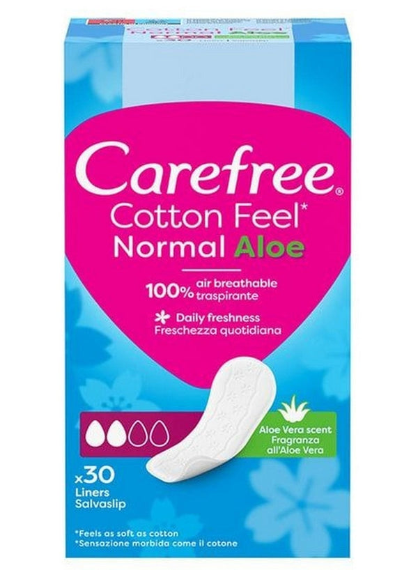 Carefree Cotton Feel Normal Liners Aloe Vera