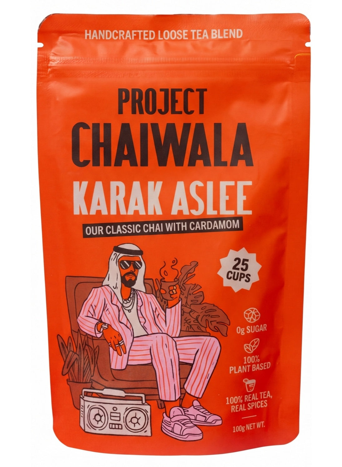aslee pouch, aslee pouch loose, black tea, cool dry, cups 100g, karak aslee, karak aslee pouch, loose tea, loose tea blend, plant based, pouch loose, pouch loose tea, project chaiwala, tea blend, tea real