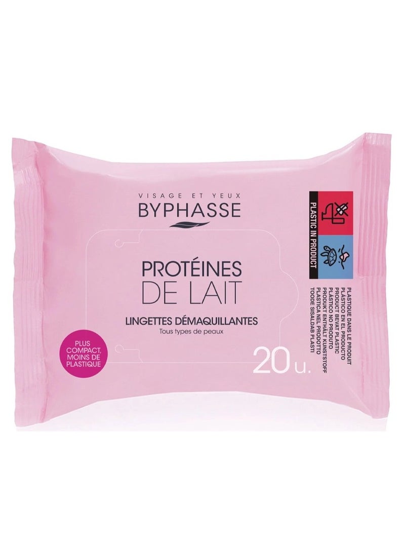 BYPHASSE Make Up Remover Wipes - 20 Wipes Pack