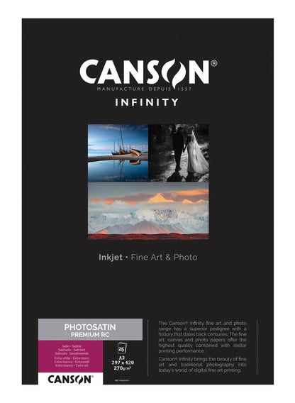 CANSON Infinity Photosatin Premium Satin A3 25 Sheets