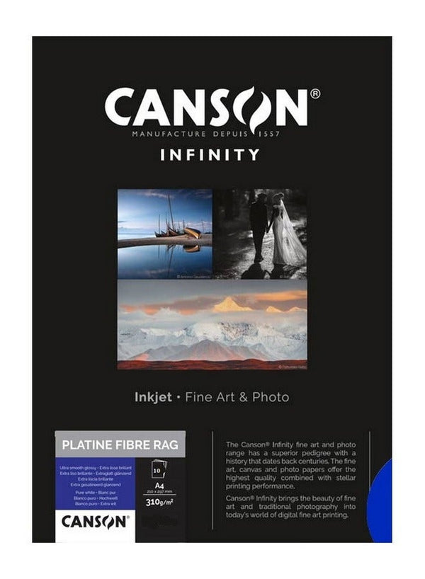 CANSON Infinity Platine Fibre Rag A4 Glossy Paper