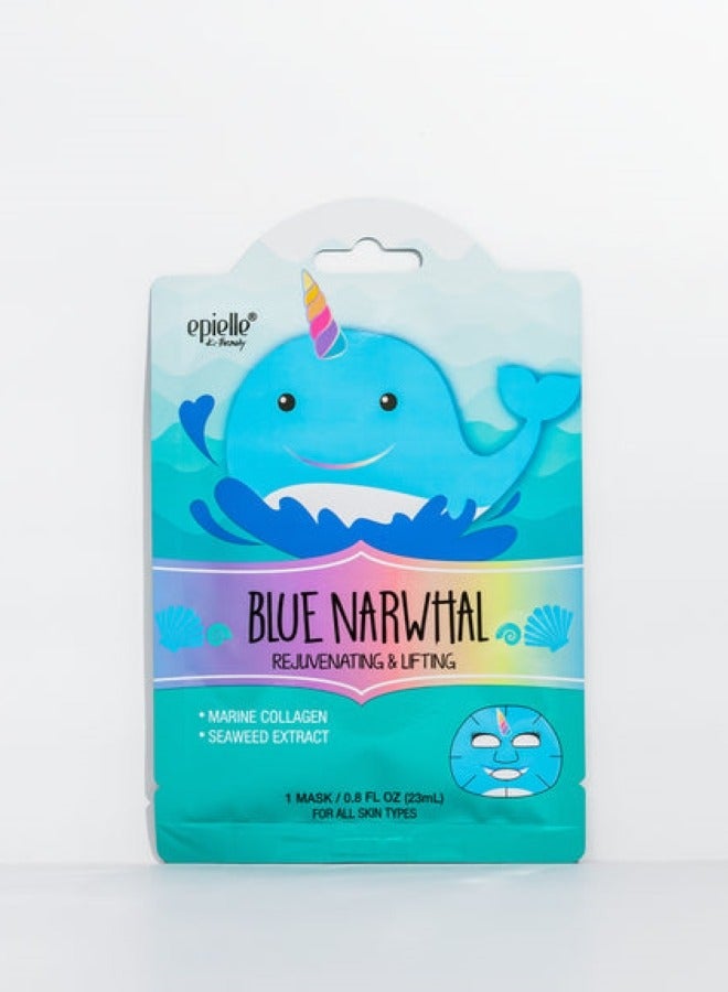 Epielle Blue Narwhal Mask for Rejuvenating Skin