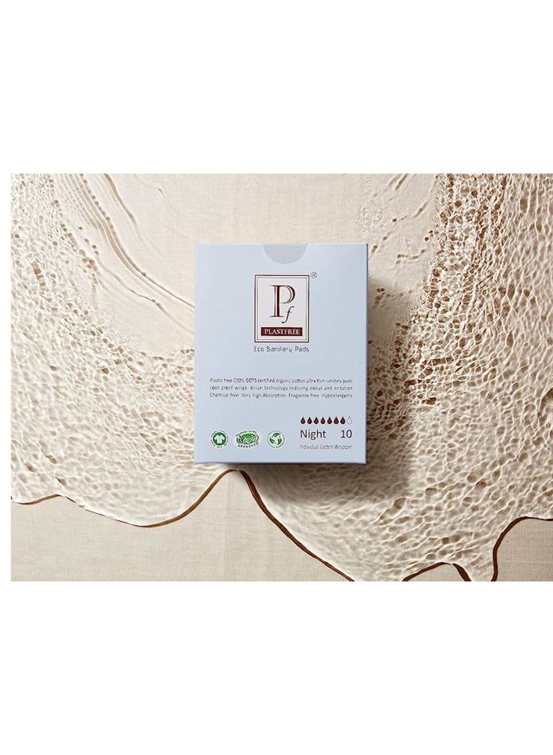 PLASTFREE Organic Night Sanitary Pads