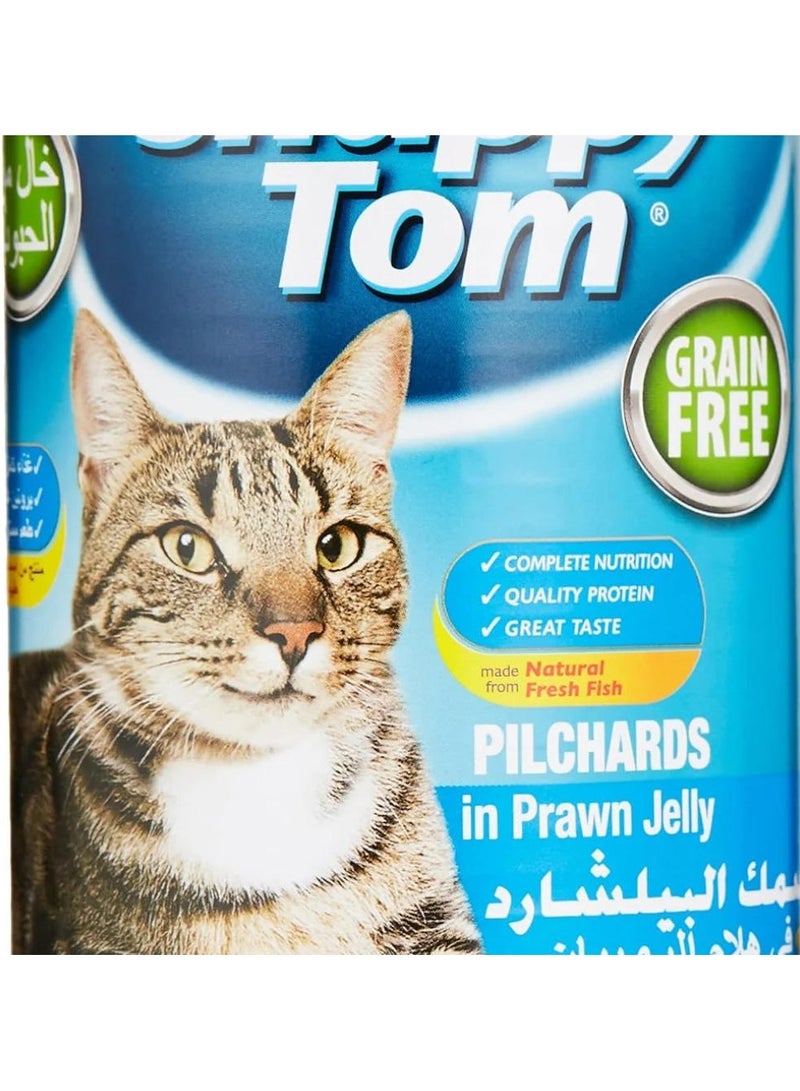 Snappy Tom Grain Free Pilchards in Prawn Jelly 400g