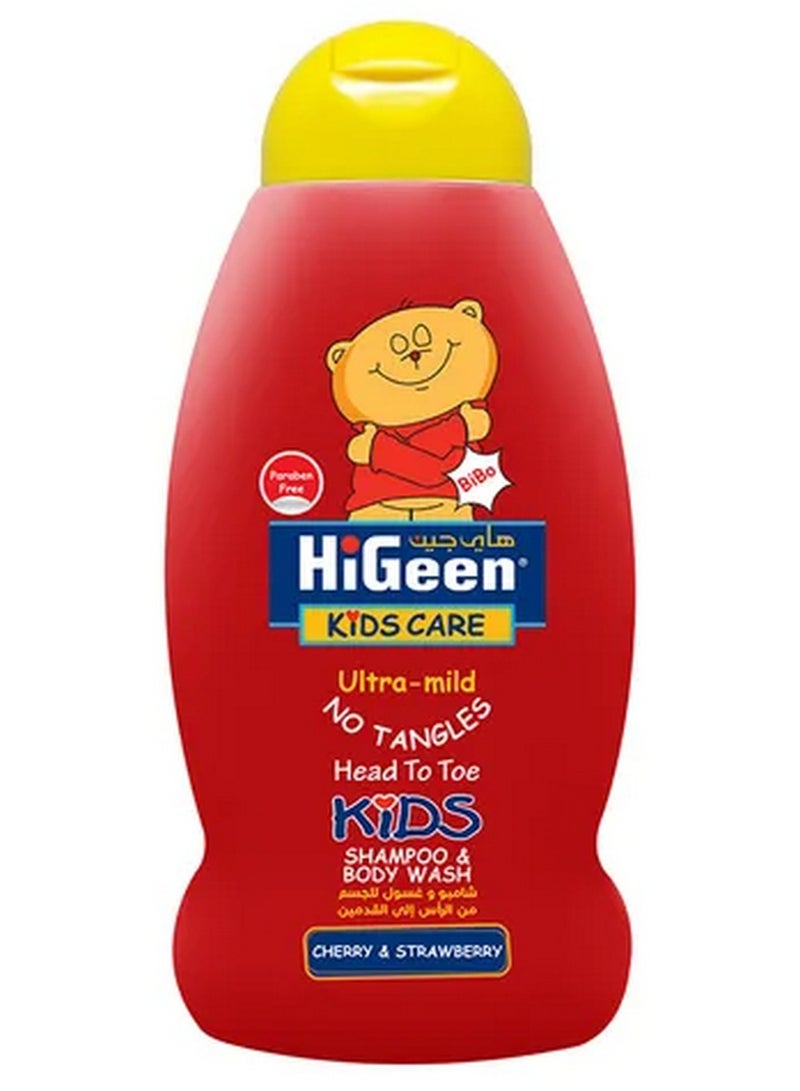 Higeen Kids Shampoo & Body Wash Cherry Strawberry 500ml