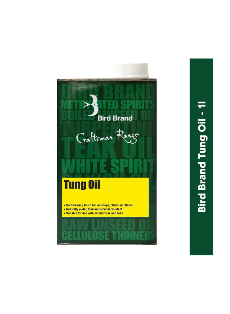 Bird Brand Tung Oil 1L - Premium Finish for Wood