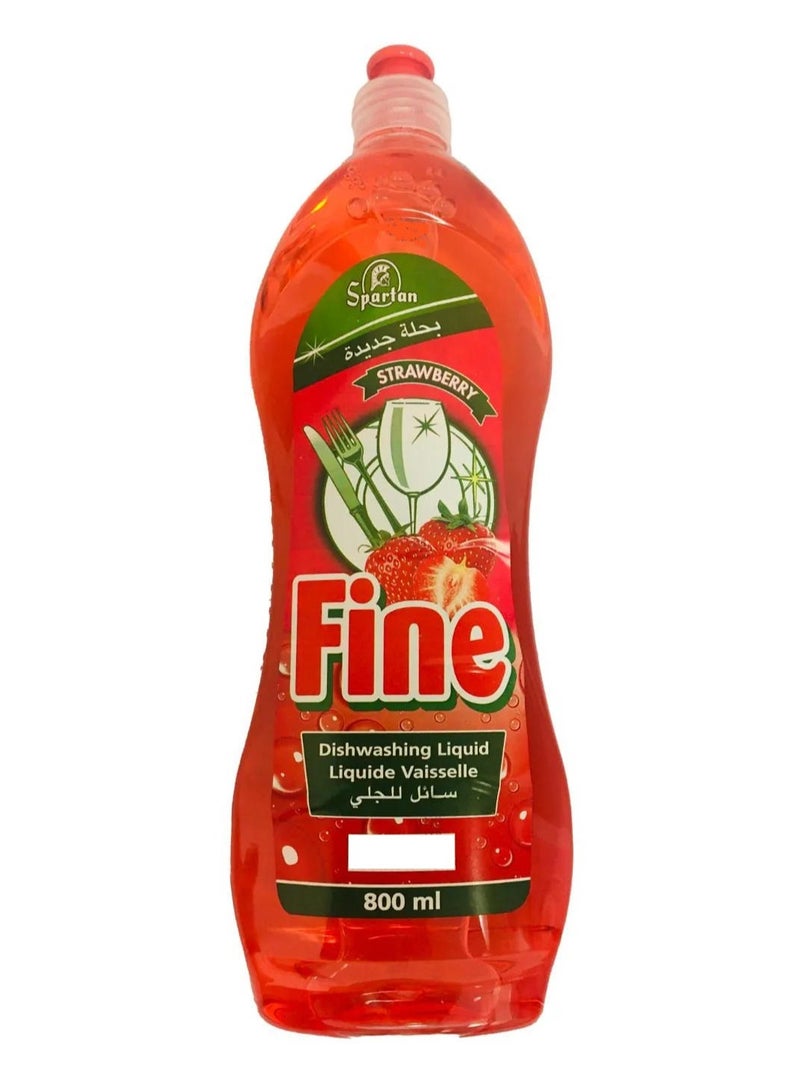 Spartan Fine Dishwashing Liquid Strawberry 800 ML