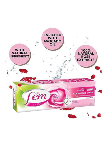 Fem Skin Softening Hair Removal Cream 120G
