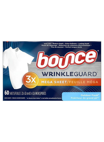 Bounce Wrinkle Guard Mega Dryer Sheets 60