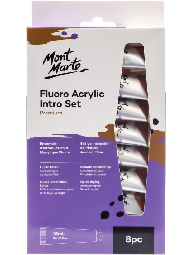 Mont Marte Premium Fluoro Acrylic Paint Set