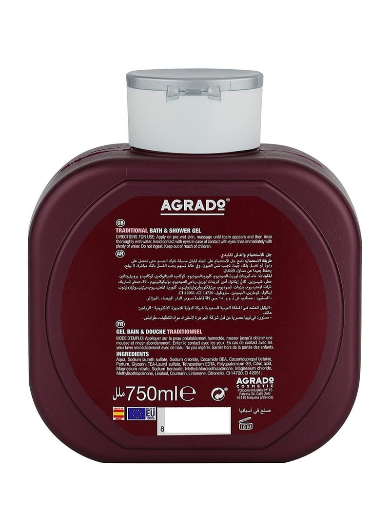 AGRADO Traditional Bath And Shower Gel 750 ML