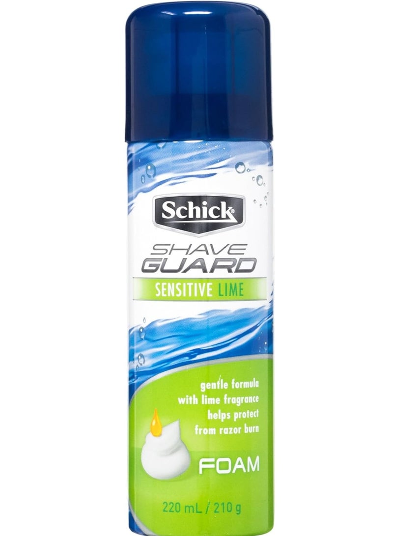 Schick Shave Guard Gel Sensitive Lime 220M