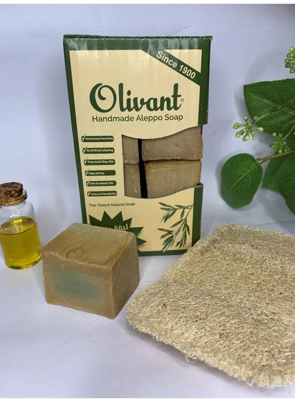 640g 4barsx160g, aleppo soap, aleppo soap natural, free loofah, handmade aleppo, natural olive, natural olive oil, nourishing skin, oil soap, olivant, olive oil, olive oil soap, skin 640g, soap natural, soap natural olive