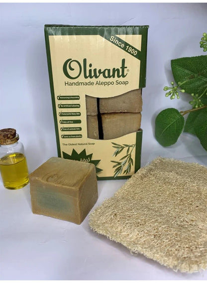 640g 4barsx160g, aleppo soap, aleppo soap natural, free loofah, handmade aleppo, natural olive, natural olive oil, nourishing skin, oil soap, olivant, olive oil, olive oil soap, skin 640g, soap natural, soap natural olive