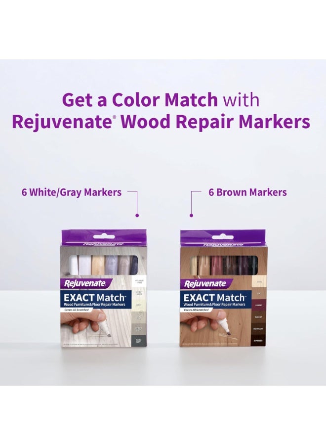 Rejuvenate Wood Repair Markers 6 Count - Brown Shades