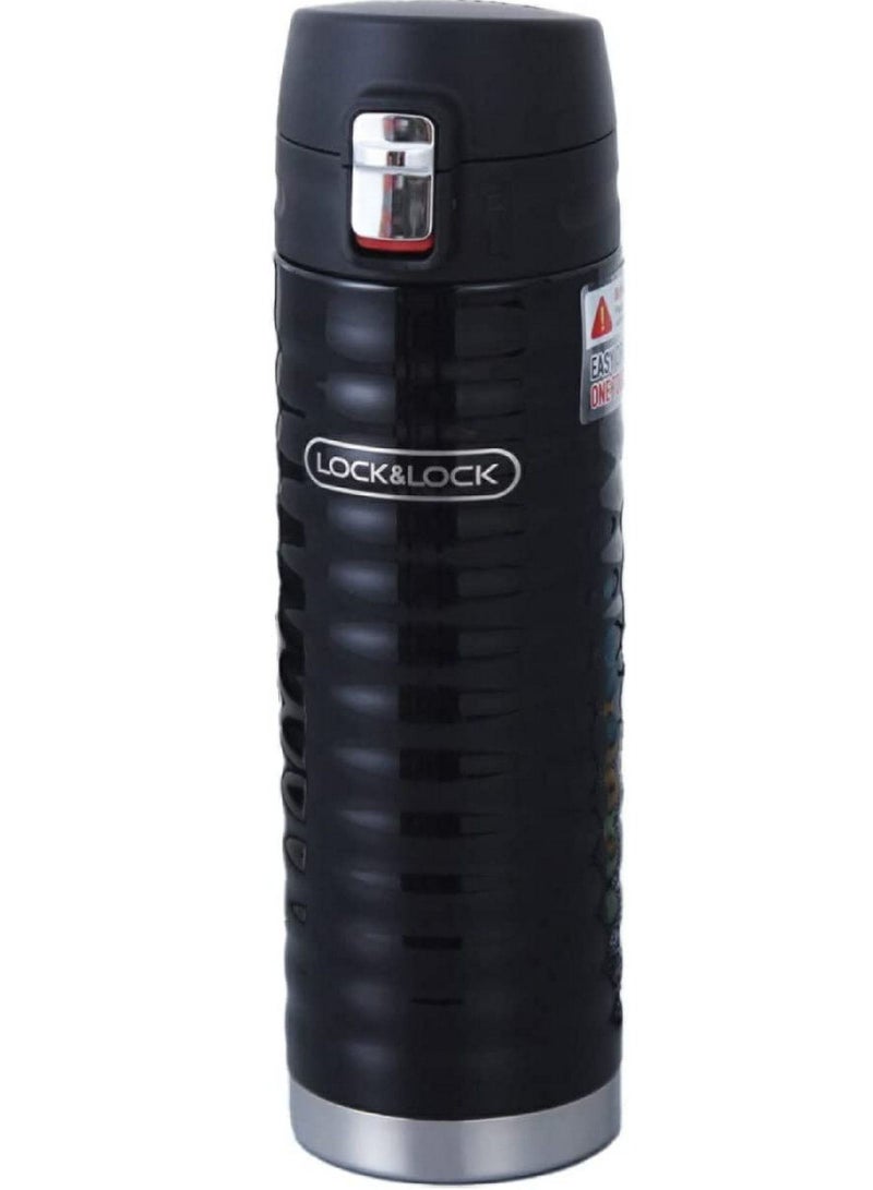 LOCK & LOCK Black Wave One Touch Tumbler 450ml