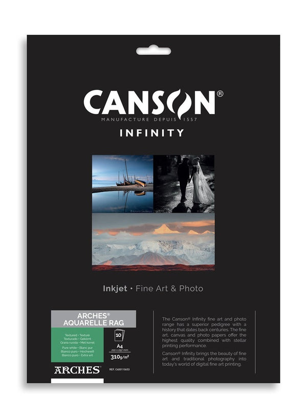 CANSON Infinity Arches Aquarelle Rag Pure White Textured