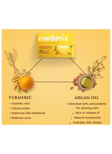Medimix Turmeric & Argan Oil Bath Soap 125 Gm
