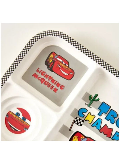 Disney Baby Cars Print 3-Section Plate