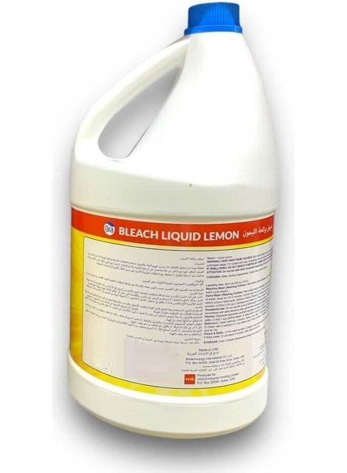 Ora Lemon Liquid Bleach 3.78 L - Freshness & Hygiene