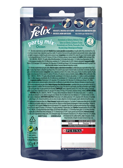 PURINA Felix Party Mix Seafood Cat Treats 60g
