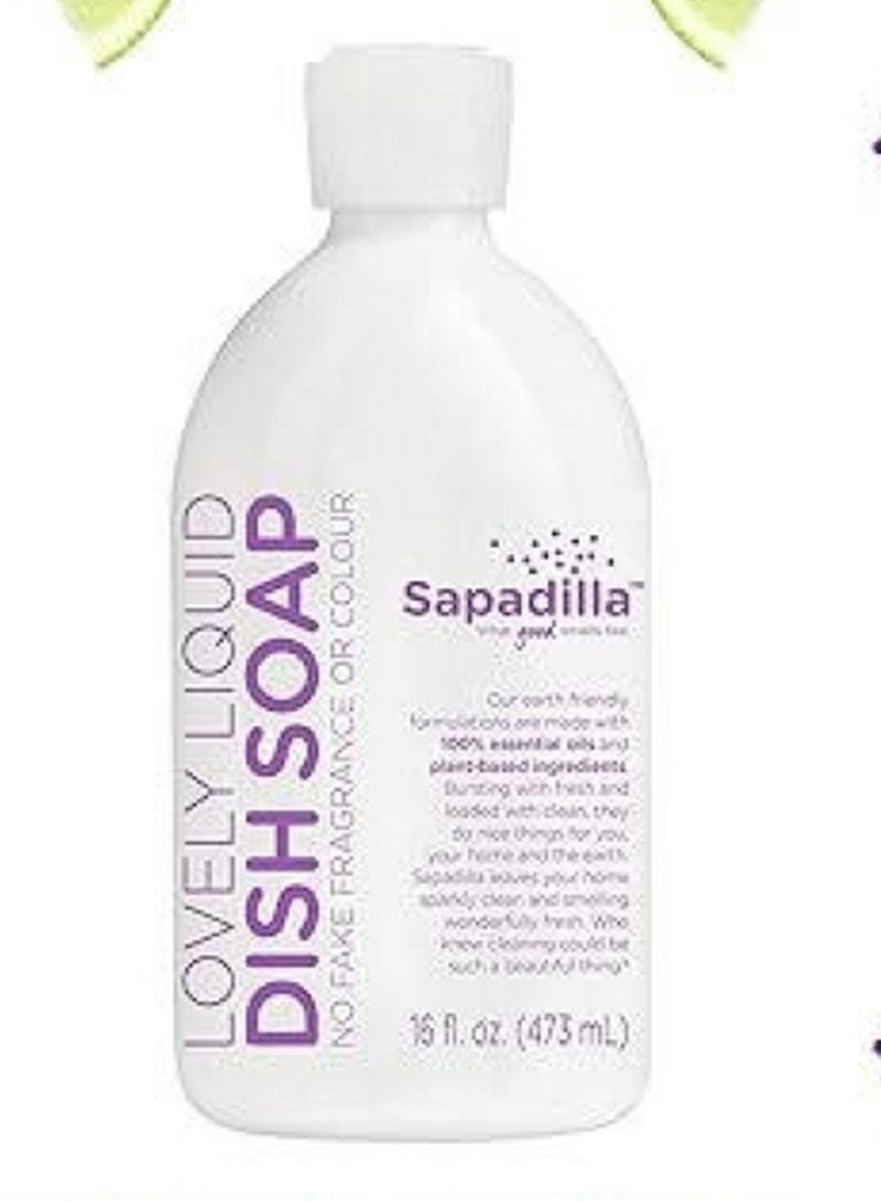 Sapadilla Liquid Dish Soap 473 ML - Sweet Lavender & Lime