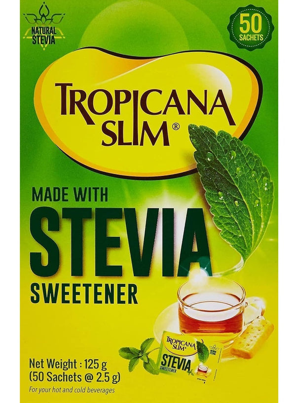 Tropicana Slim Stevia Sweetener Sachets 50 Count