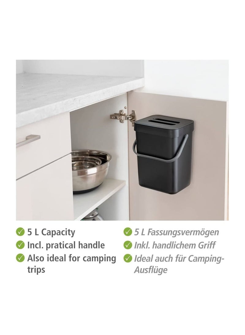 Wenko Tago Waste Bin W/Handle 5L