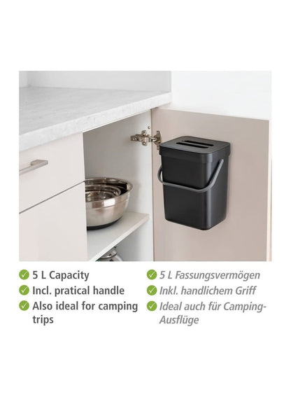 Wenko Tago Waste Bin W/Handle 5L