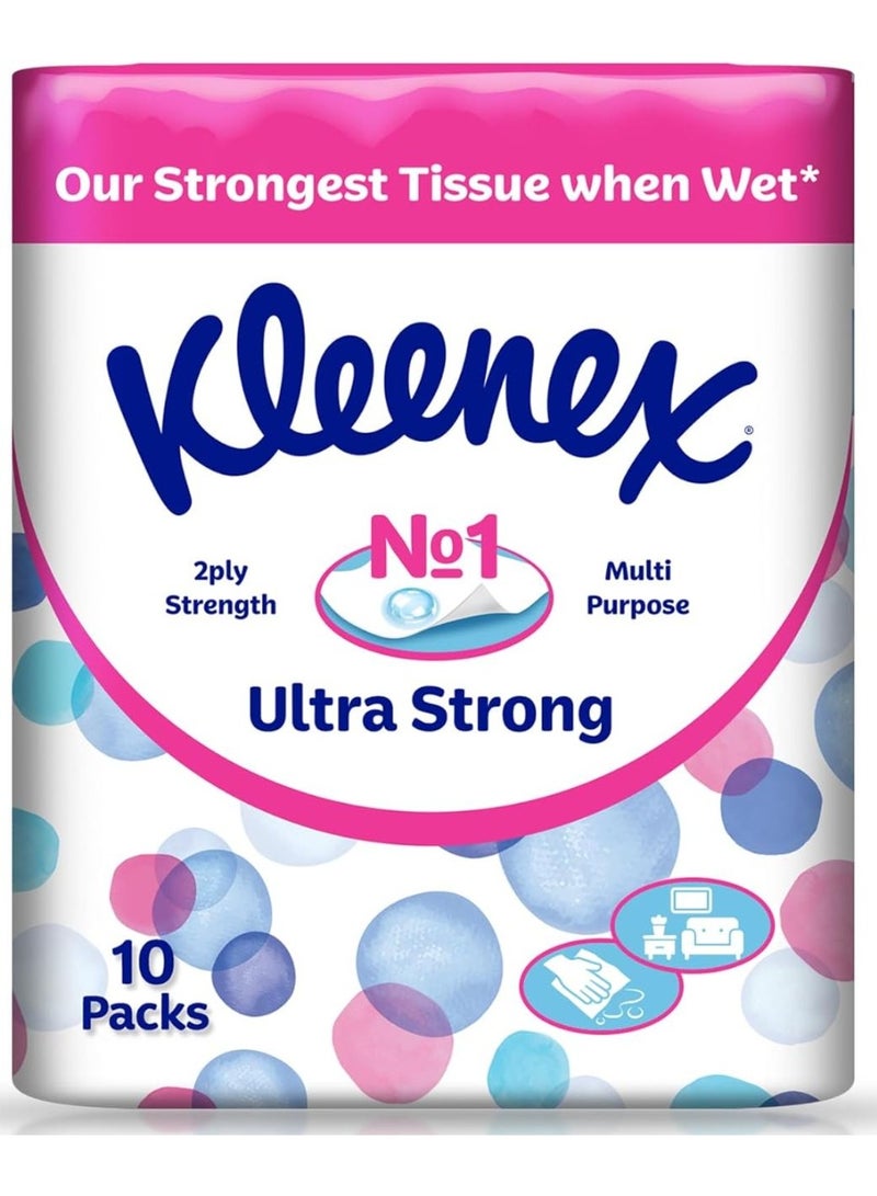 Kleenex Ultra Strong Facial Tissue - 10 Soft Packs