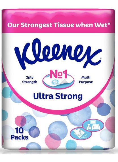 Kleenex Ultra Strong Facial Tissue - 10 Soft Packs
