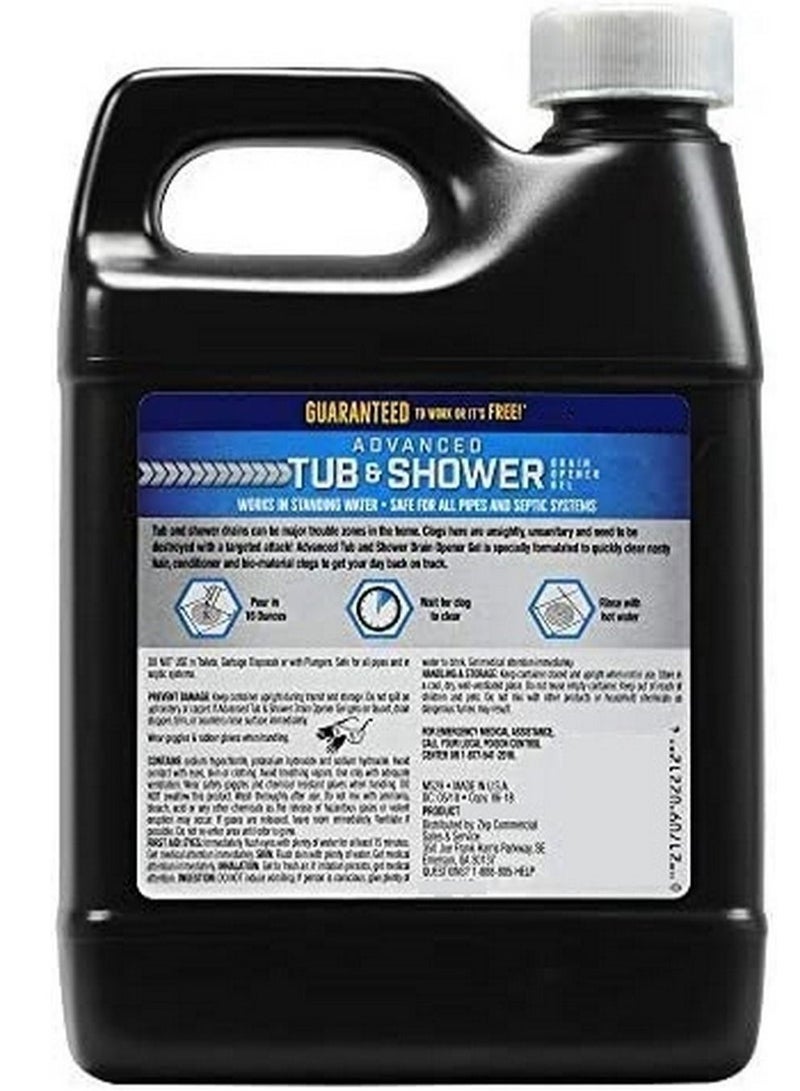 Zep Tub and Shower Drain Opener Gel - 32 Ounce