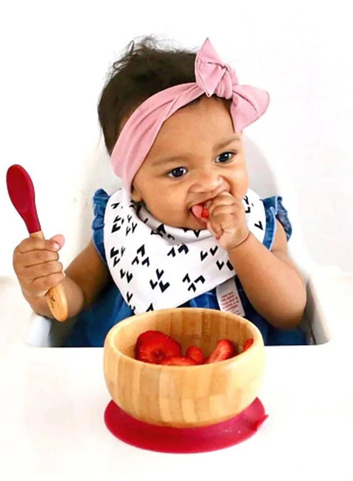 Avanchy Bamboo Suction Bowl + Spoon for Baby