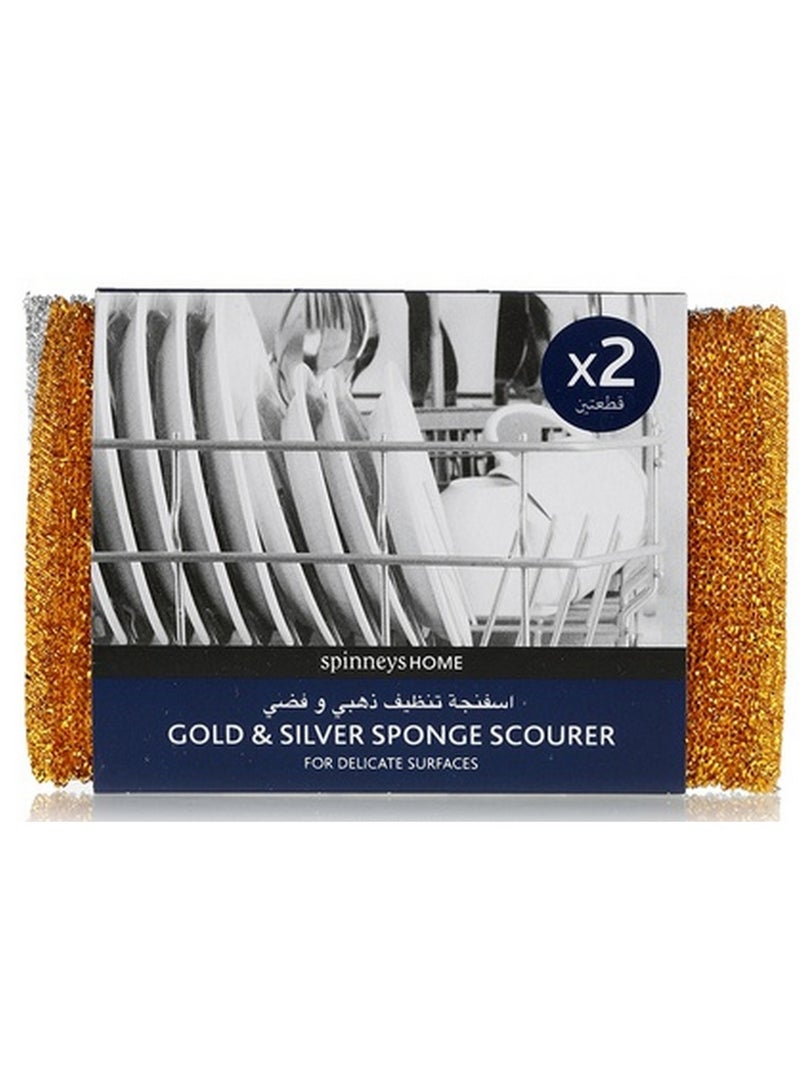 SPINNEYSHOME Gold And Silver Sponge Scourer