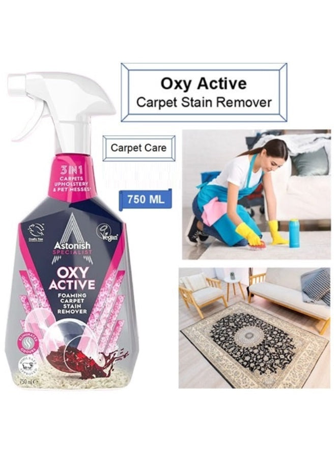 active foaming, astonish, carpet stain, deep cleaning, odours tough, oxy active, pet odours, remover spray, rugs pet, safe approved, spills wool, spray deep, stain remover, tough spills, wool safe