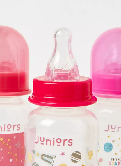 JUNIORS 3 Piece Printed Feeding Bottle Set 120 ml