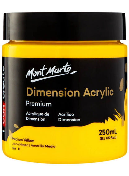 Mont Marte Dimension Acrylic Medium Yellow 250ML