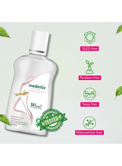 ayurvedic intimate, bisabolol thyme, bisabolol thyme oil, essential ingredients, extract bisabolol, extract bisabolol thyme, hygiene wash, hygiene wash enriched, intimate hygiene, intimate hygiene wash, medimix, neem extract, neem extract bisabolol, thyme