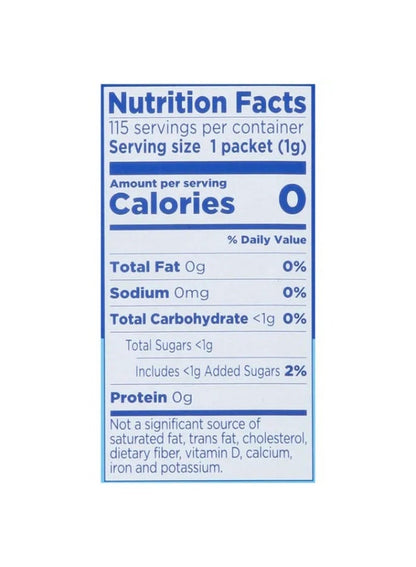 Equal Zero Calorie Sweetener Pack - 115 Sachets