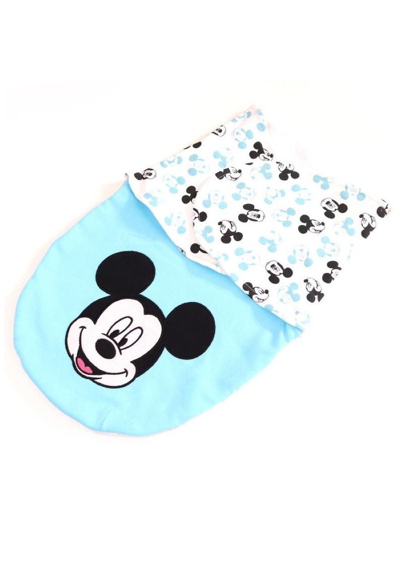 Disney Baby Swaddle White Blue - Soft Organic Cotton